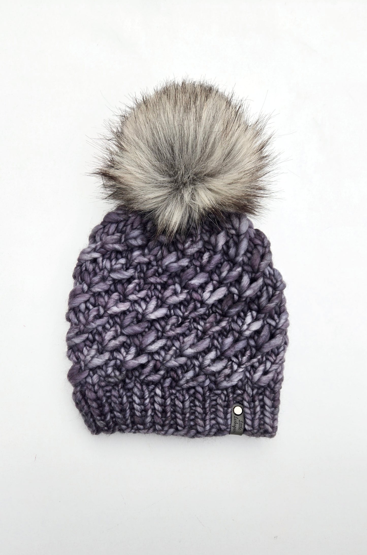 Luxury Adult Merino Wool Hand Knit Hat - Dark Gray