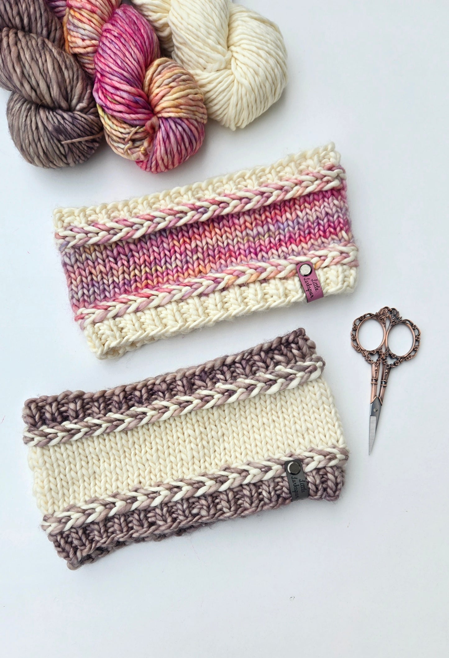 Merino Wool Adult Headband - Pink