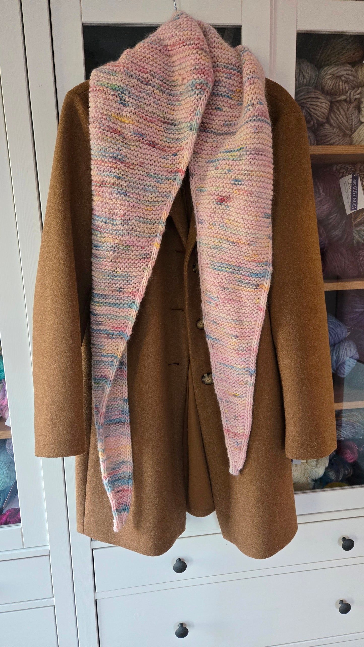 Hand Knit Scarf, Shawl