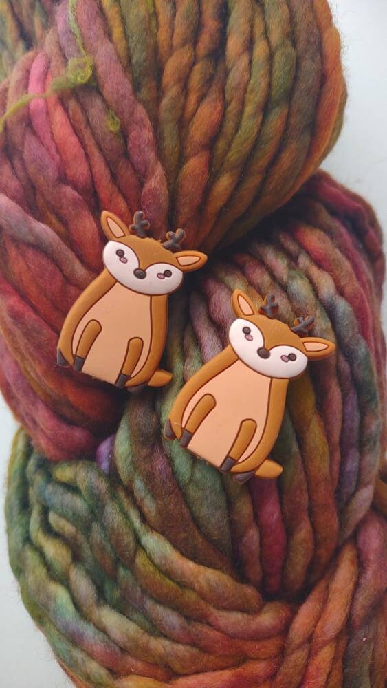 Fawn Knitting Needle Stitch Stoppers. Needle Protectors. Knitting Needle Stoppers. Knitting Notions, Accessories, Supplies, Tools.