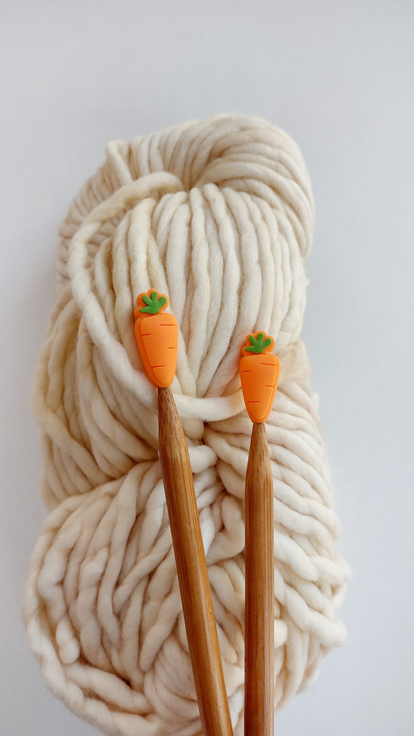 Carrot Knitting Needle Stitch Stoppers. Needle Protector. Knitting Needle Stoppers. Notions, Accessories, Supplies, Tools. Easter Spring