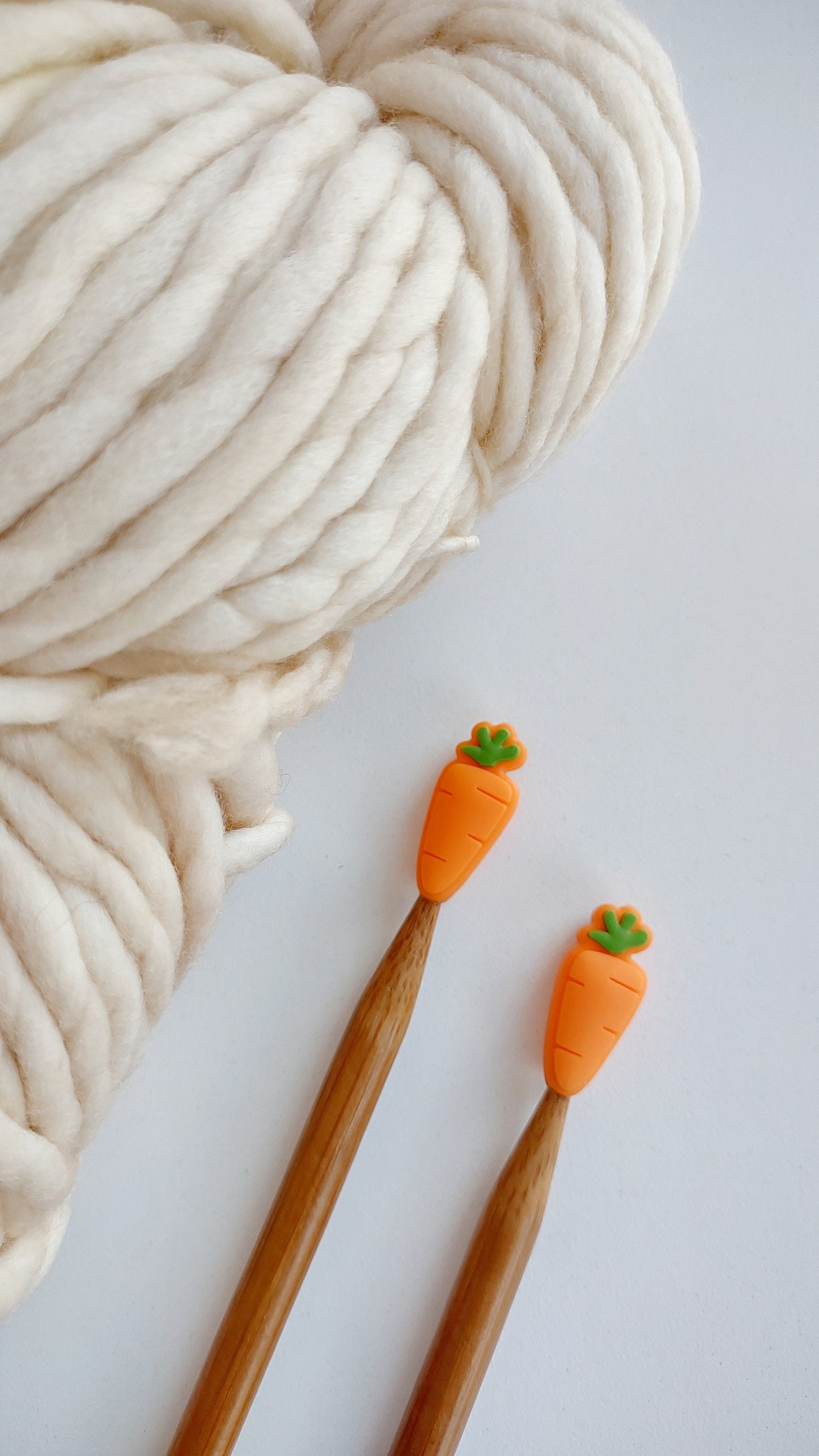 Carrot Knitting Needle Stitch Stoppers. Needle Protector. Knitting Needle Stoppers. Notions, Accessories, Supplies, Tools. Easter Spring