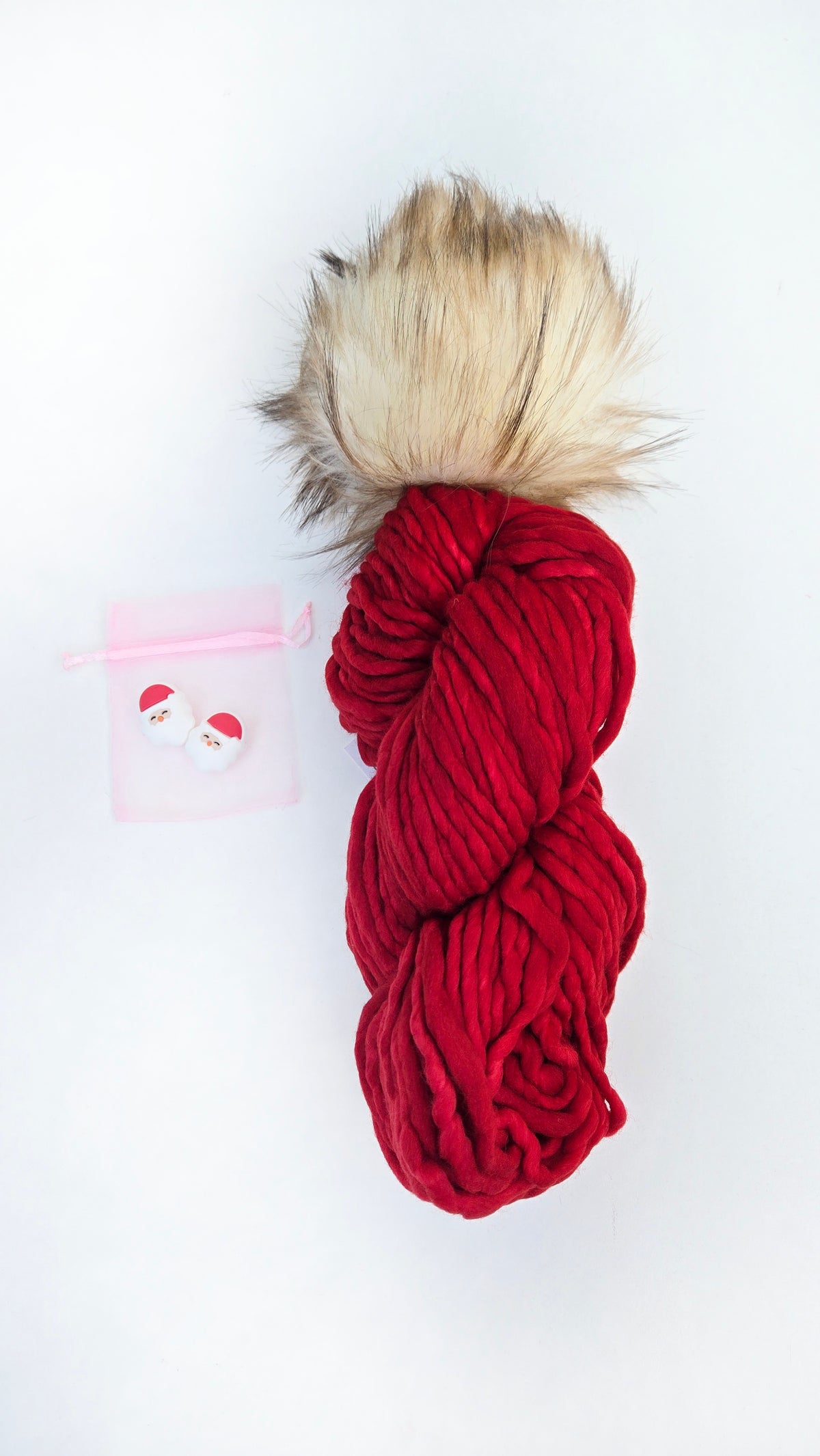 Christmas Yarn + Pom Kit 🎅🏼:  Rasta in Ravelry Red