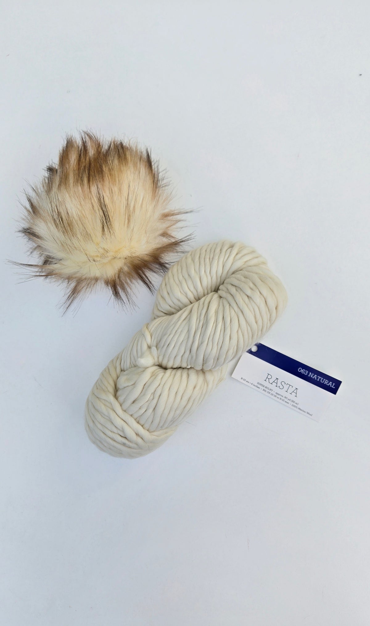RASTA Yarn + Pom Kit: Natural