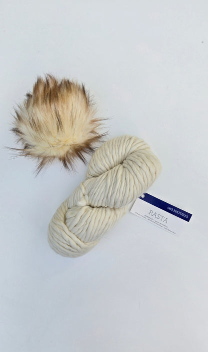 RASTA Yarn + Pom Kit: Natural
