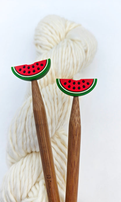 Watermelon Slices Knitting Needle Stitch Stoppers