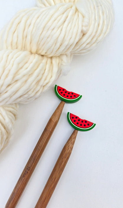 Watermelon Slices Knitting Needle Stitch Stoppers