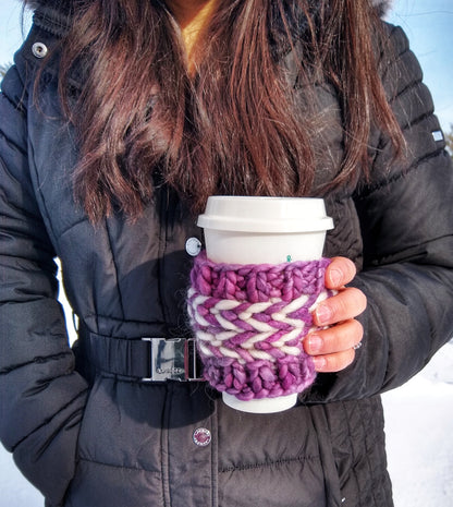 Banded Braids Headband and Cup Cozy Pattern