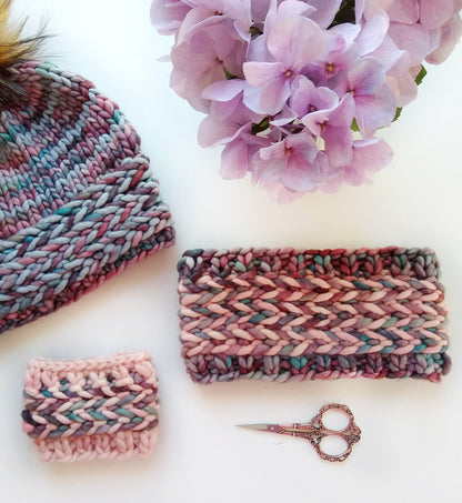 Banded Braids Headband and Cup Cozy Pattern