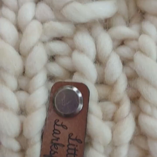 Luxury Cream Adult Merino Wool Hand Knit Hat