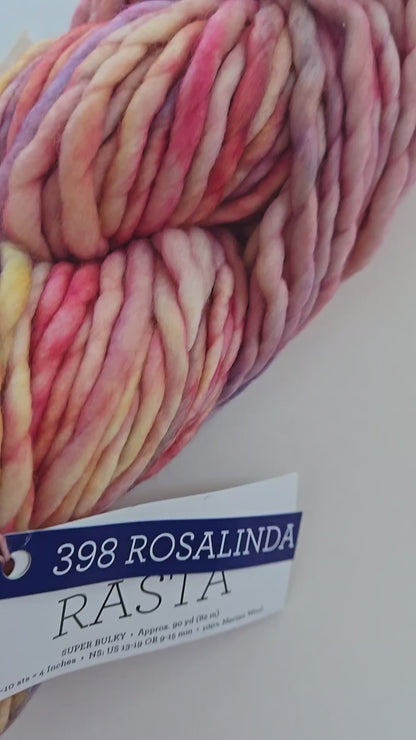 Valentine's Yarn + Pom Kit 🩷:  Cream White Pom + Rosalinda Rasta