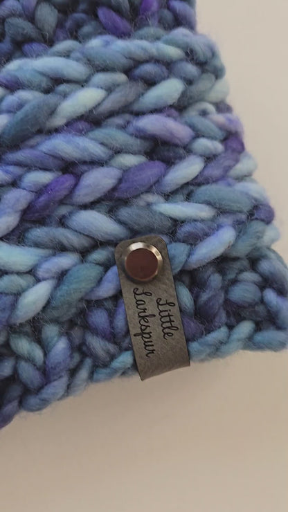 Merino Wool Adult Headband - Mixed Blues 💙