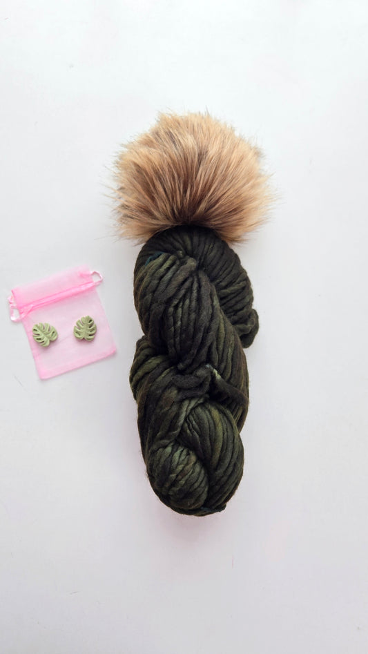 RASTA Yarn + Pom Kit: Olive