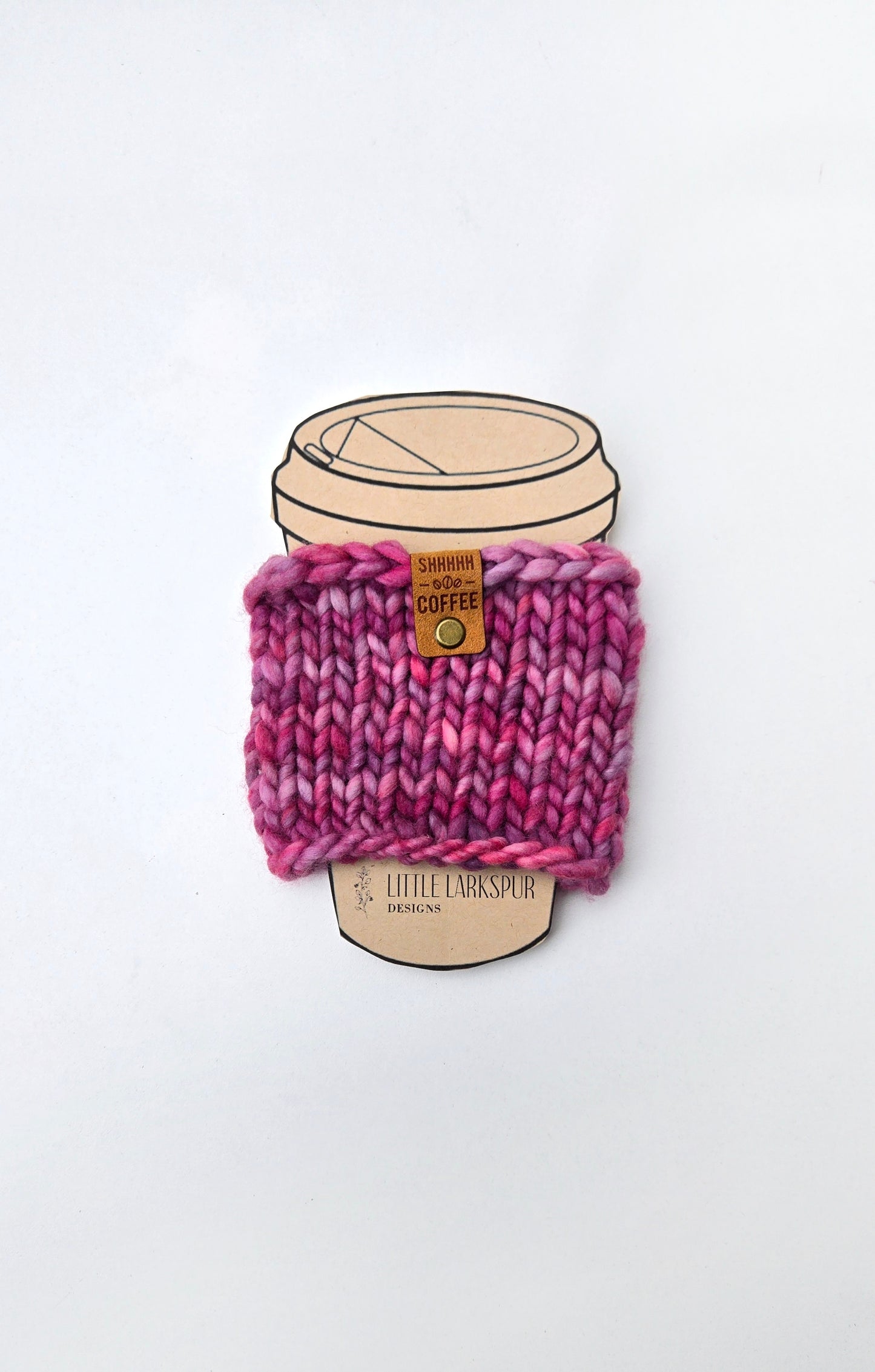 Coffee Cup Sleeve/Cozy - Light Purple and Pink