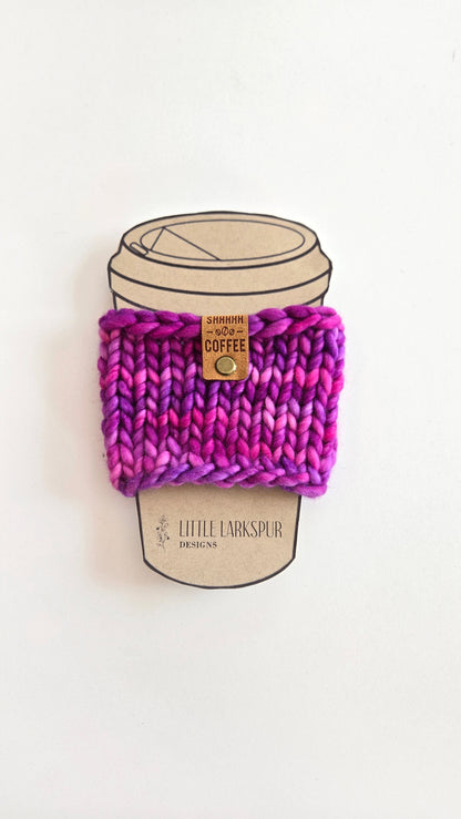 Coffee Cup Sleeve/Cozy - Fuchsia