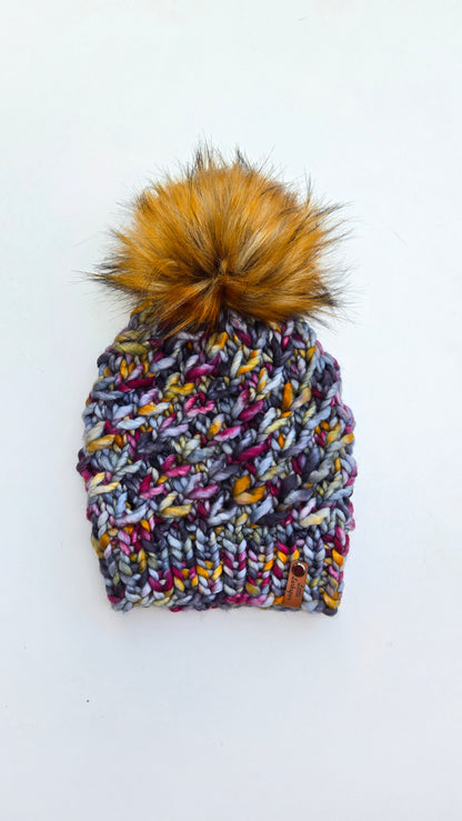Luxury Adult Merino Wool Hand Knit Hat - Tundra