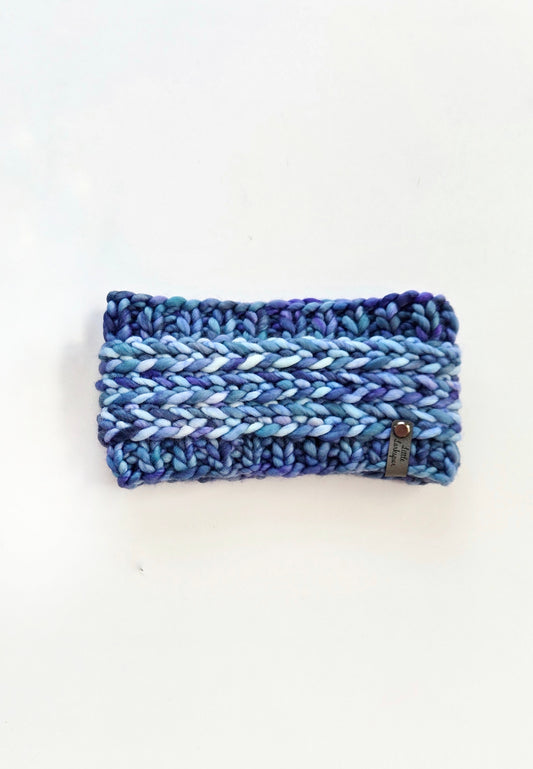 Merino Wool Adult Headband - Mixed Blues 💙