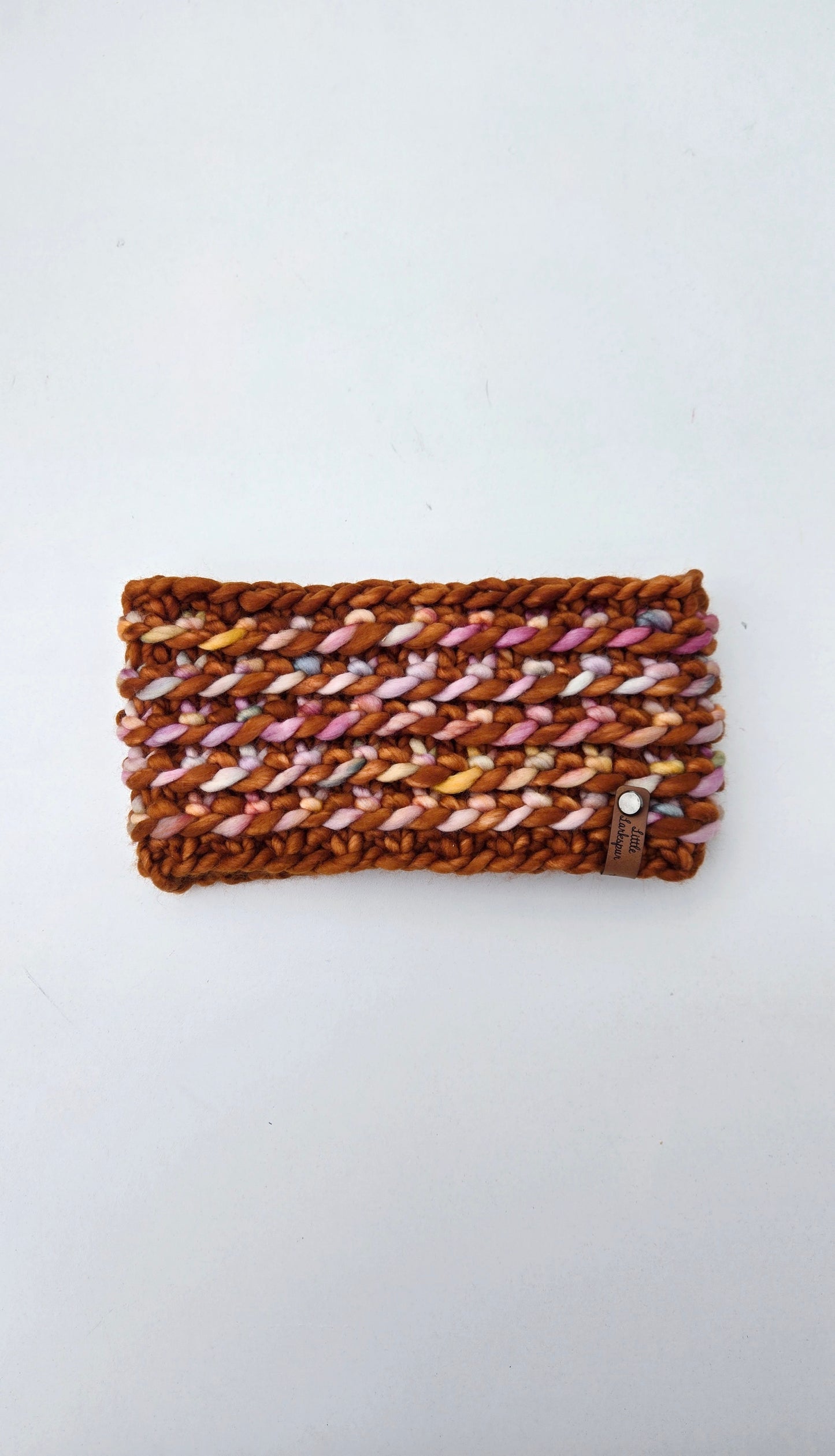 Merino Wool Adult Headband - Deep Orange+ Bronze+ Pastels