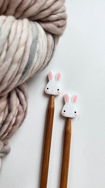 Bunny Knitting Needle Stitch Stoppers