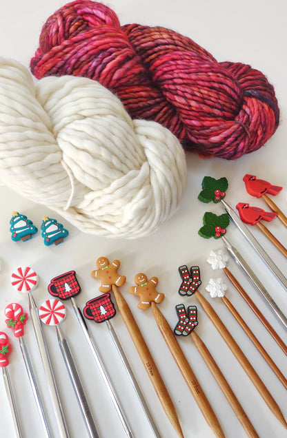 Gingerbread People Knitting Needle Stitch Stoppers