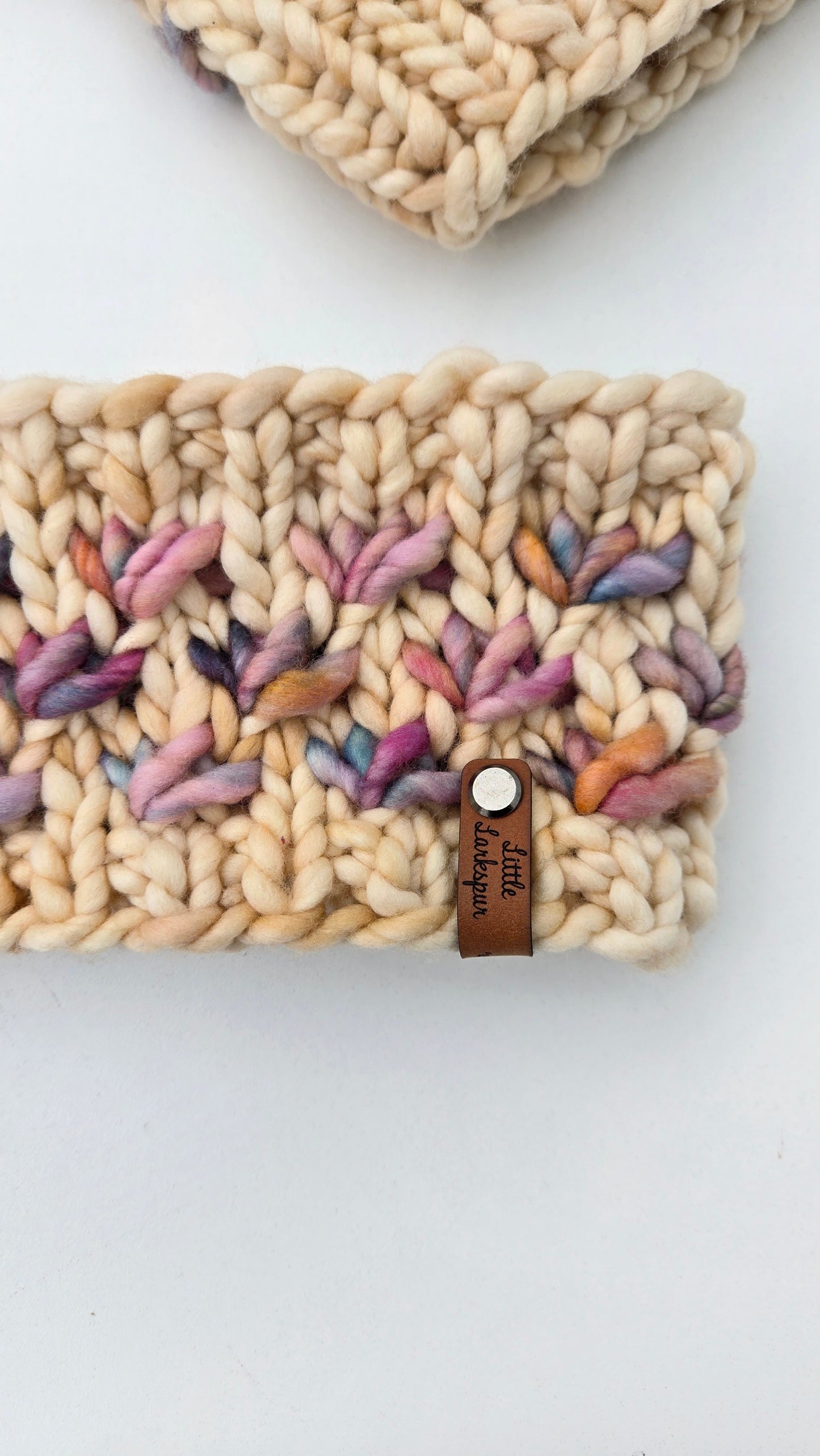 Merino Wool Adult Headband Lotus Flower Headband