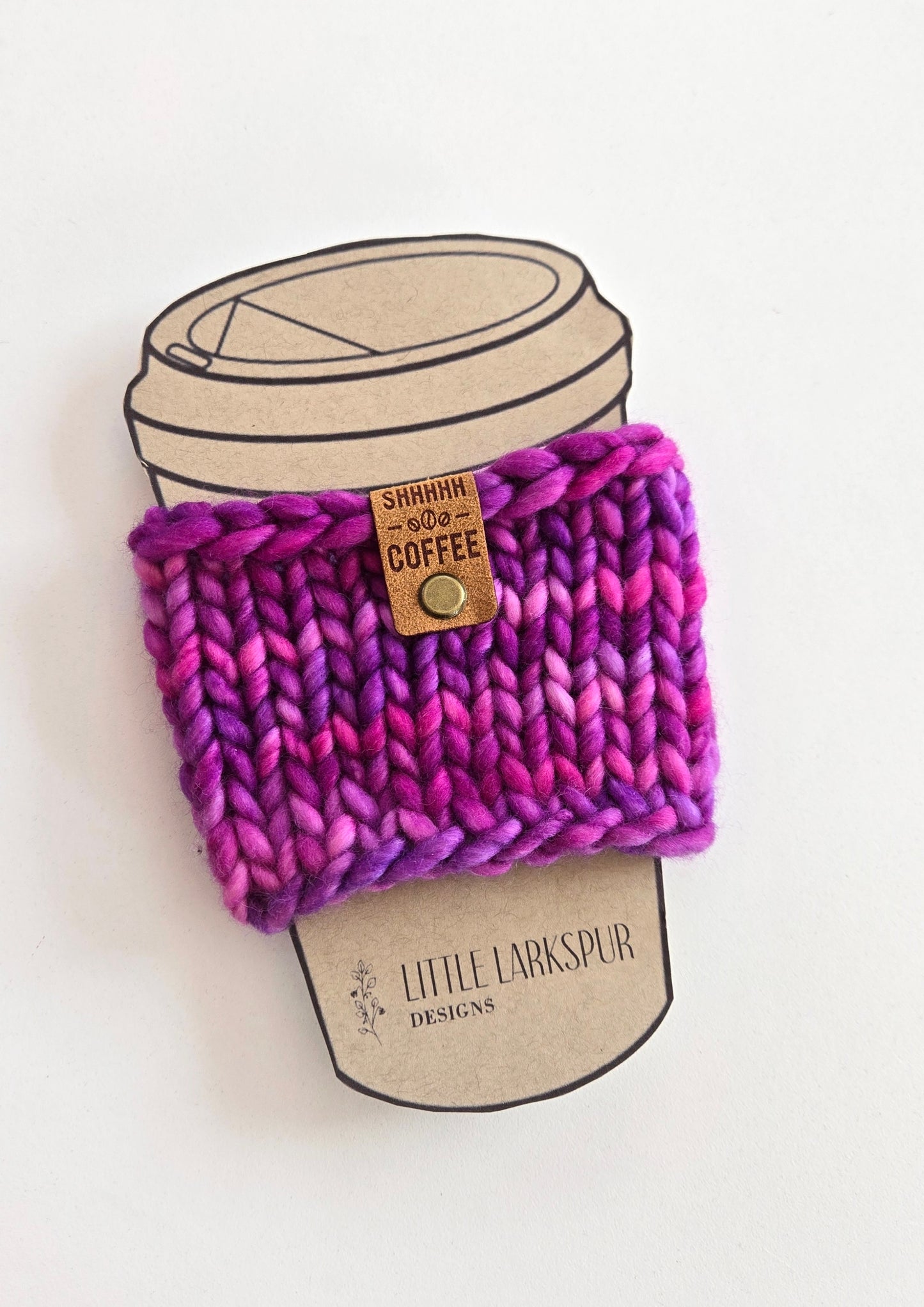 Coffee Cup Sleeve/Cozy - Fuchsia