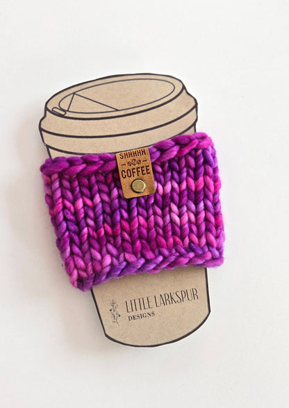 Coffee Cup Sleeve/Cozy - Fuchsia