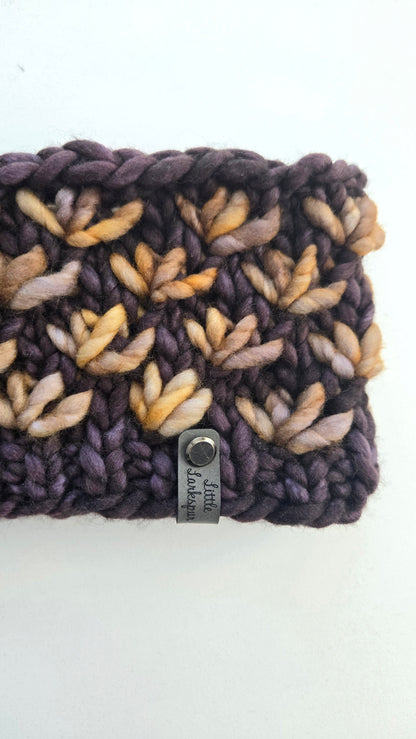 Merino Wool Adult Headband Lotus Flower Headband