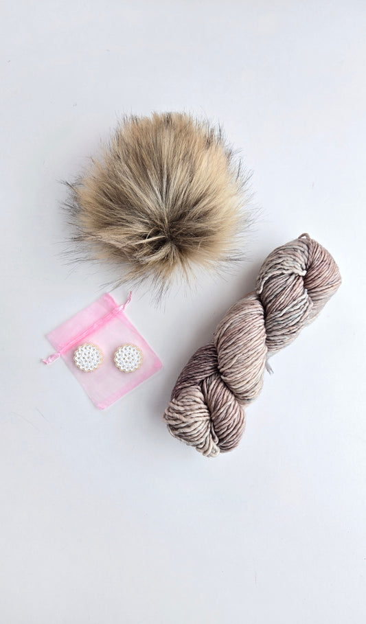 MECHA Yarn + Pom Kit: Whole Grain