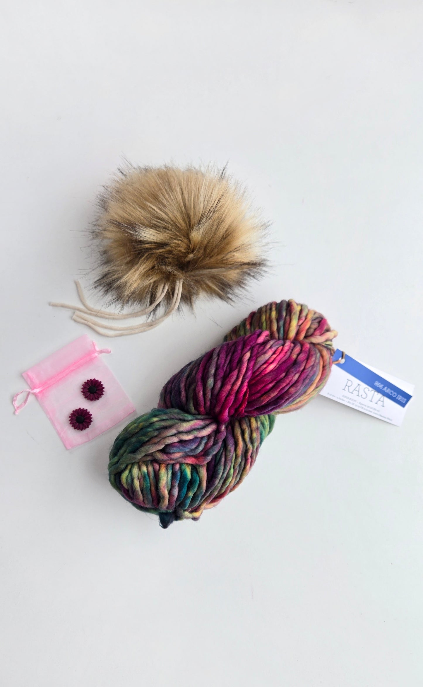 RASTA Yarn + Pom Kit: Arco Iris