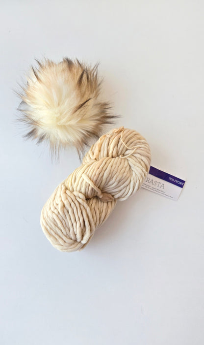RASTA Yarn + Pom Kit: Ivory