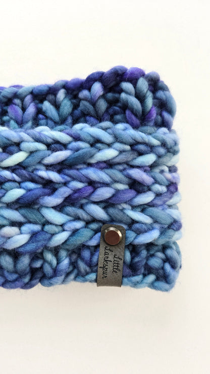 Merino Wool Adult Headband - Mixed Blues 💙