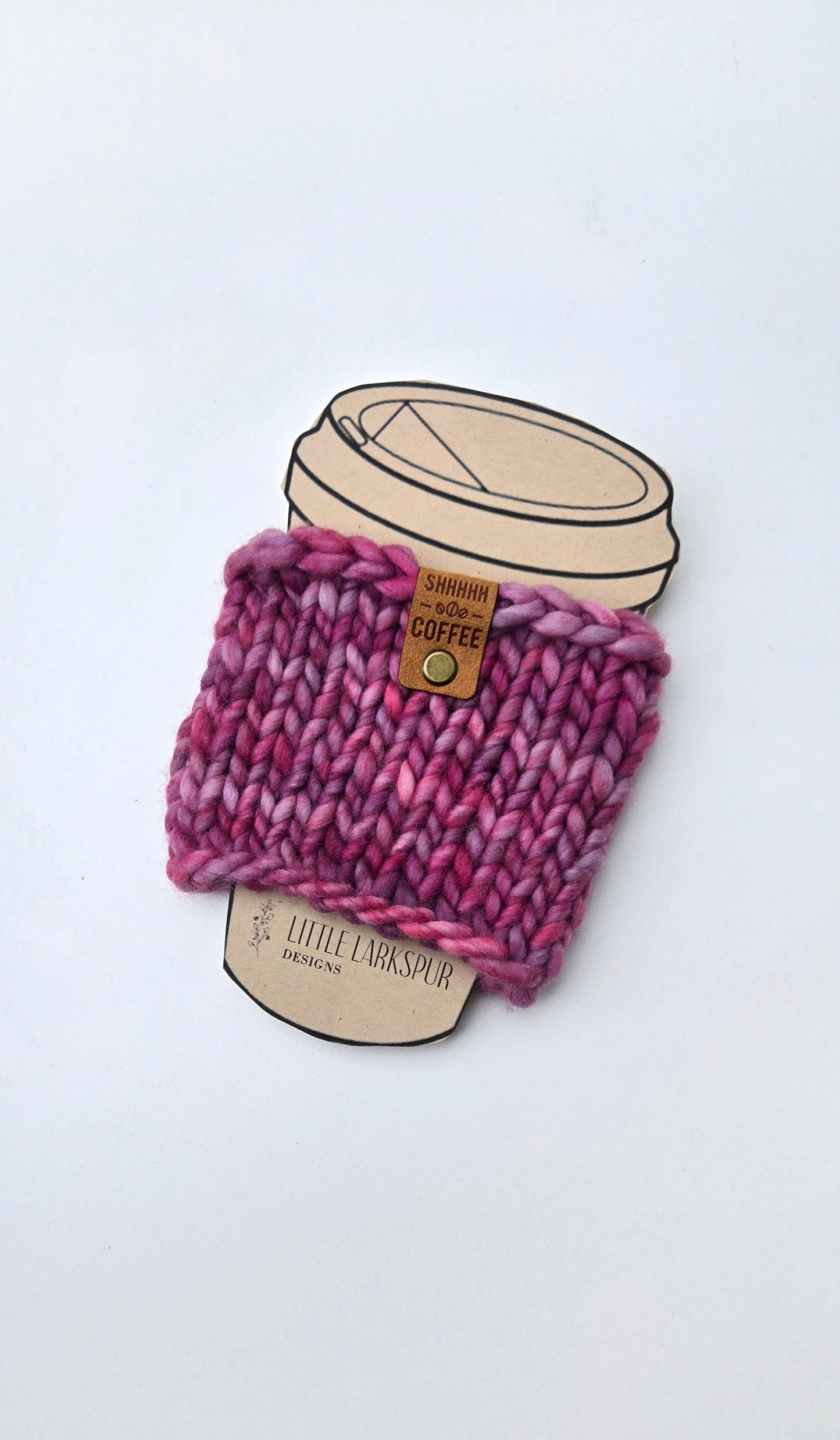 Coffee Cup Sleeve/Cozy - Light Purple and Pink