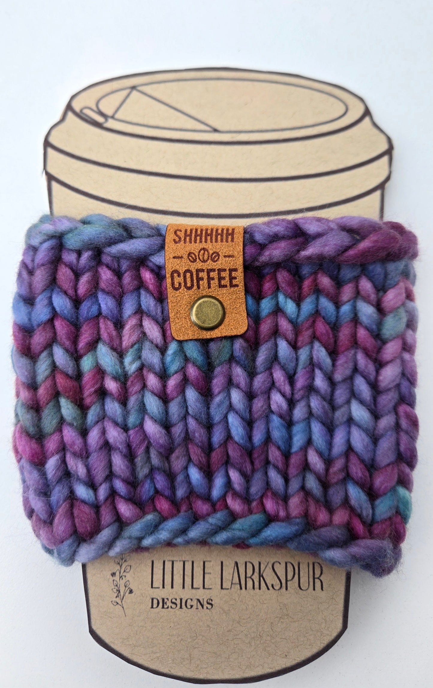 Coffee Cup Sleeve/Cozy - Purple + Blues