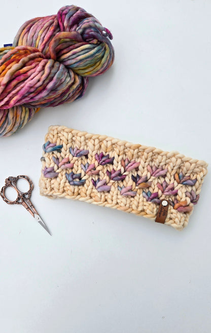 Merino Wool Adult Headband Lotus Flower Headband