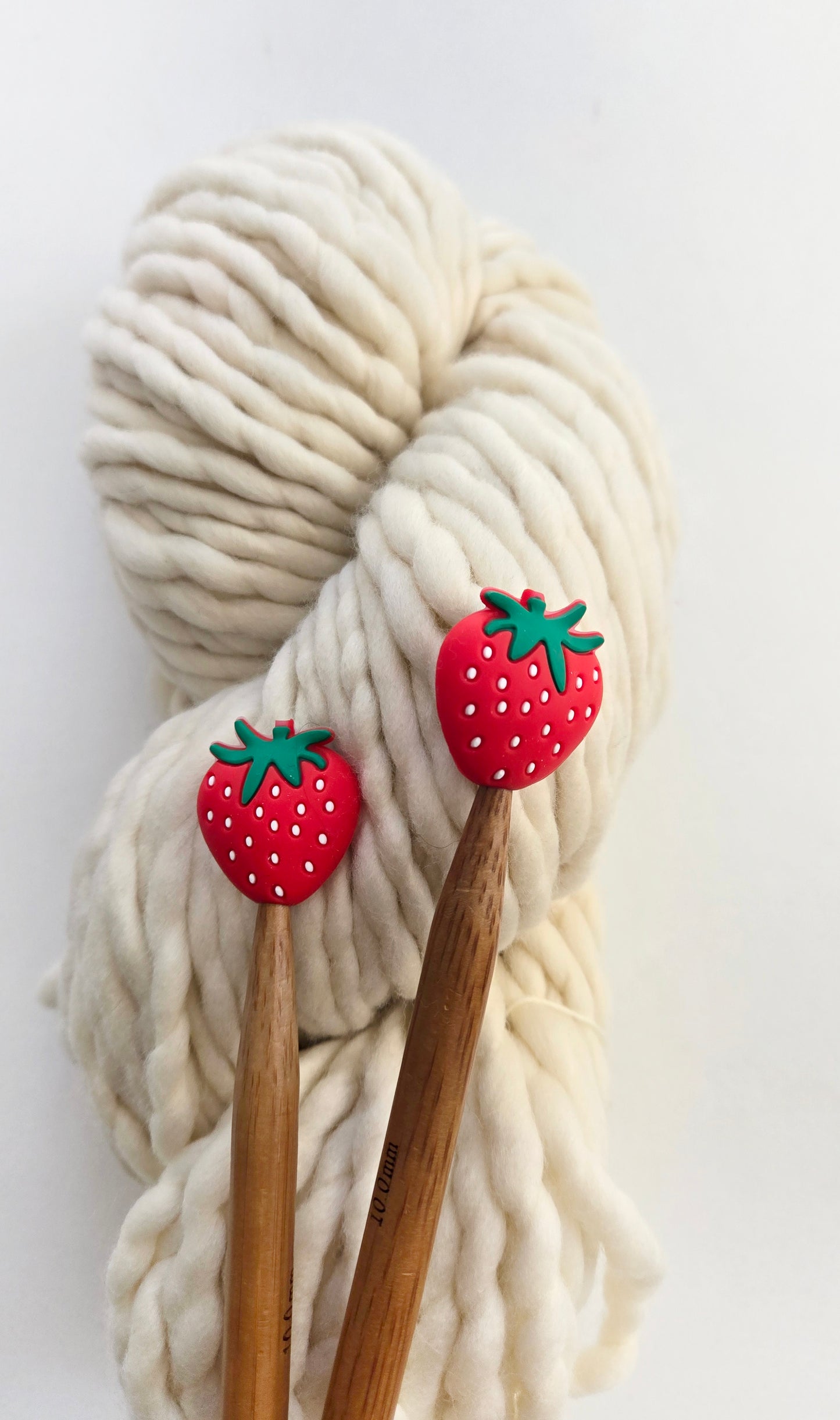 Strawberry Knitting Needle Stitch Stoppers