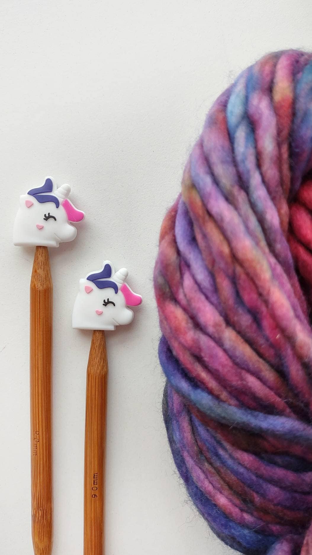 Unicorn Knitting Needle Stitch Stoppers. Needle Protectors. Knitting Needle Stoppers. Knitting Notions, Accessories, Supplies, Tools.