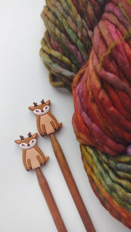 Fawn Knitting Needle Stitch Stoppers. Needle Protectors. Knitting Needle Stoppers. Knitting Notions, Accessories, Supplies, Tools.