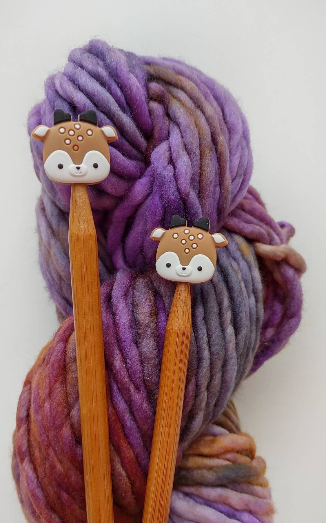 Fawn Knitting Needle Stitch Stoppers. Needle Protectors. Knitting Needle Stoppers. Knitting Notions, Accessories, Supplies, Tools.