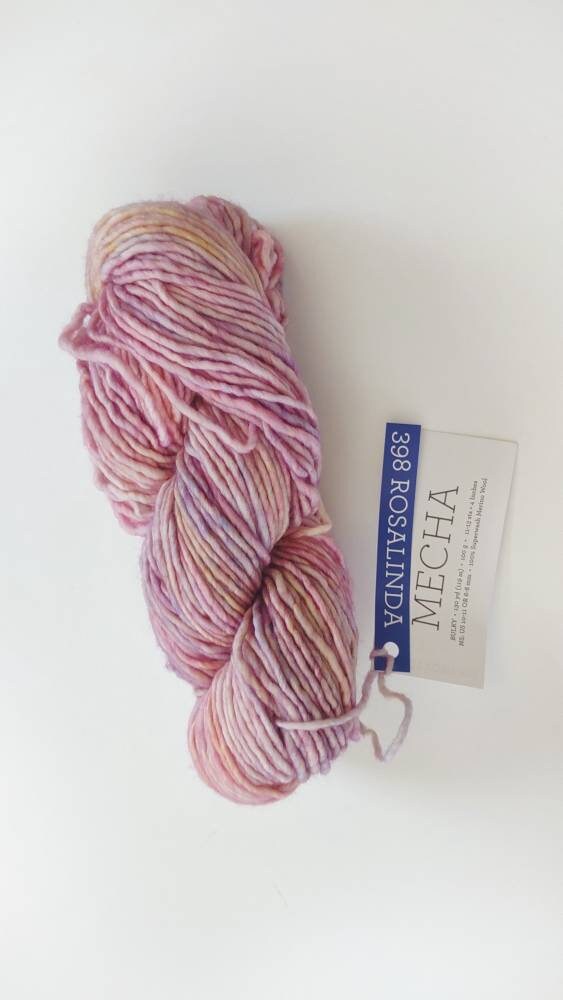 KNITTING KIT hat. Malabrigo Mecha Yarn. Soft Merino Wool Kit. Pattern NOT included. Pink Purple Yarn. Knitting supplies. Soft Merino Yarn.