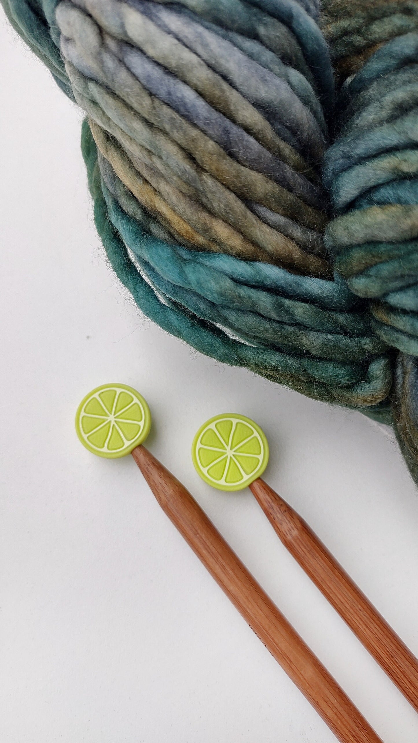 Lime Knitting Needle Stitch Stoppers. Needle Protectors. Knitting Needle Stoppers. Knitting Notions, Accessories, Supplies, Tools.