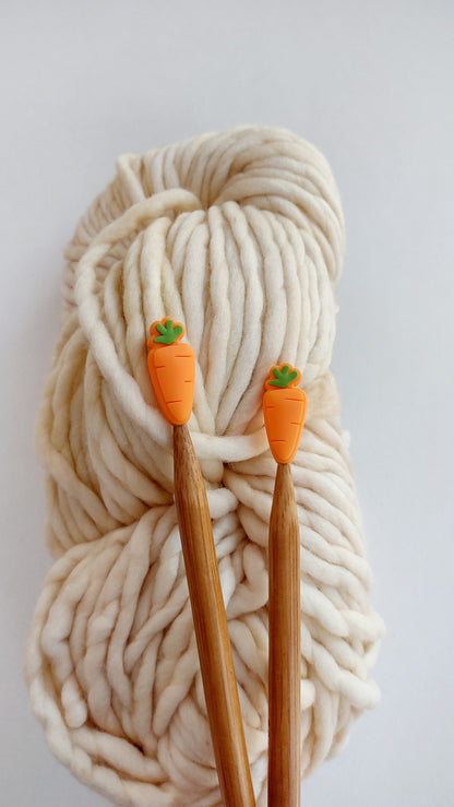 Carrot Knitting Needle Stitch Stoppers. Needle Protector. Knitting Needle Stoppers. Notions, Accessories, Supplies, Tools. Easter Spring